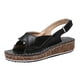 thumbnail image 2 of Moda mujer sólido verano señoras cómodas sandalias talón pendiente Casual playa zapatos Wmkox8yii  sa718, 2 of 9