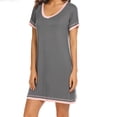 thumbnail image 2 of Besolor Womens Summer Nightgown Crewneck Short Sleeve Nightshirt Soft House Dress Sleepwear S-XXL, 2 of 3