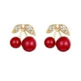 thumbnail image 2 of DPTALR Bijoux Décontractés pour Femmes Boucles d'Oreilles Rouges en Alliage de Diamant, 2 of 6