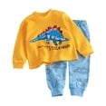 thumbnail image 1 of Pisexur Tenue d'Automne pour Bébé Fille Garçon, Ensemble 2 Pcs, Ensembles de Pyjamas pour Tout-Petit Bébé, Chandails à Col Rond à Manches Longues et Pantalons, Mode Décontractée, Ensemble de Vêtements de Nuit en Coton pour Garçons, 3 Mois à 6 Ans, 1 of 3