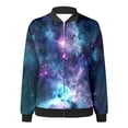 thumbnail image 5 of Wxolcjlv Women's Bomber Jackets Light Gradient Galaxy All Over Pattern Full Zip Outerwear With Pockets Regular Fit Minimalist Clothes, 5 of 5