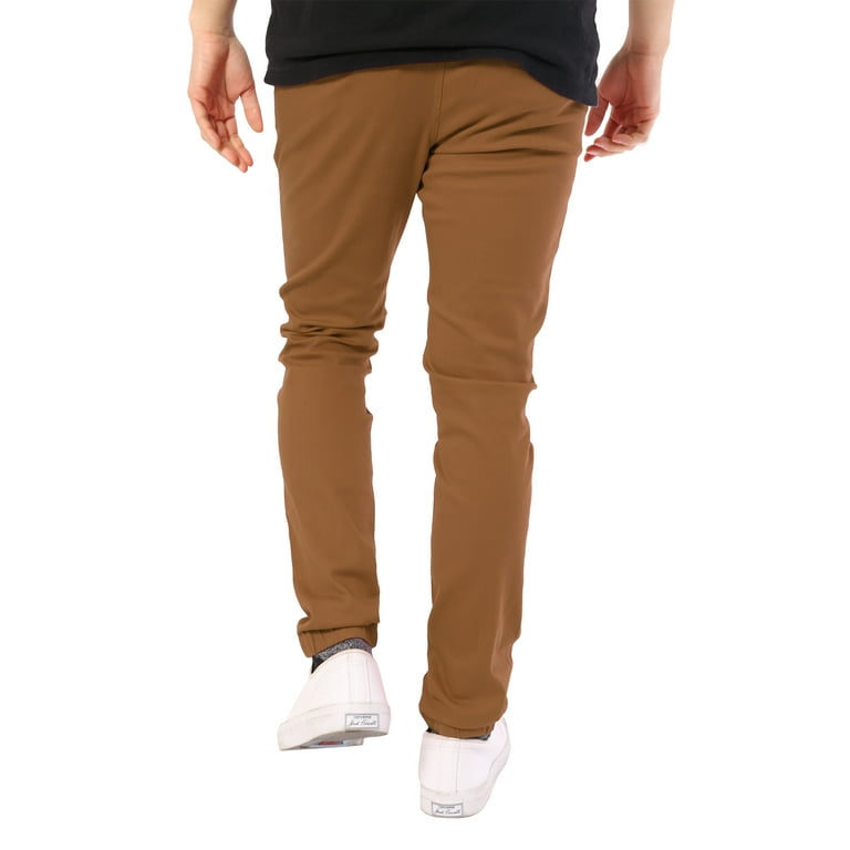 JD Apparel Men s Skinny Fit Harem Joggers X Large DK Wheat Walmart