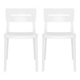 thumbnail image 2 of WestinTrends Playa Outdoor Modern Stackable Plastic Patio Dining Chairs (Set of 2), White, 2 of 13