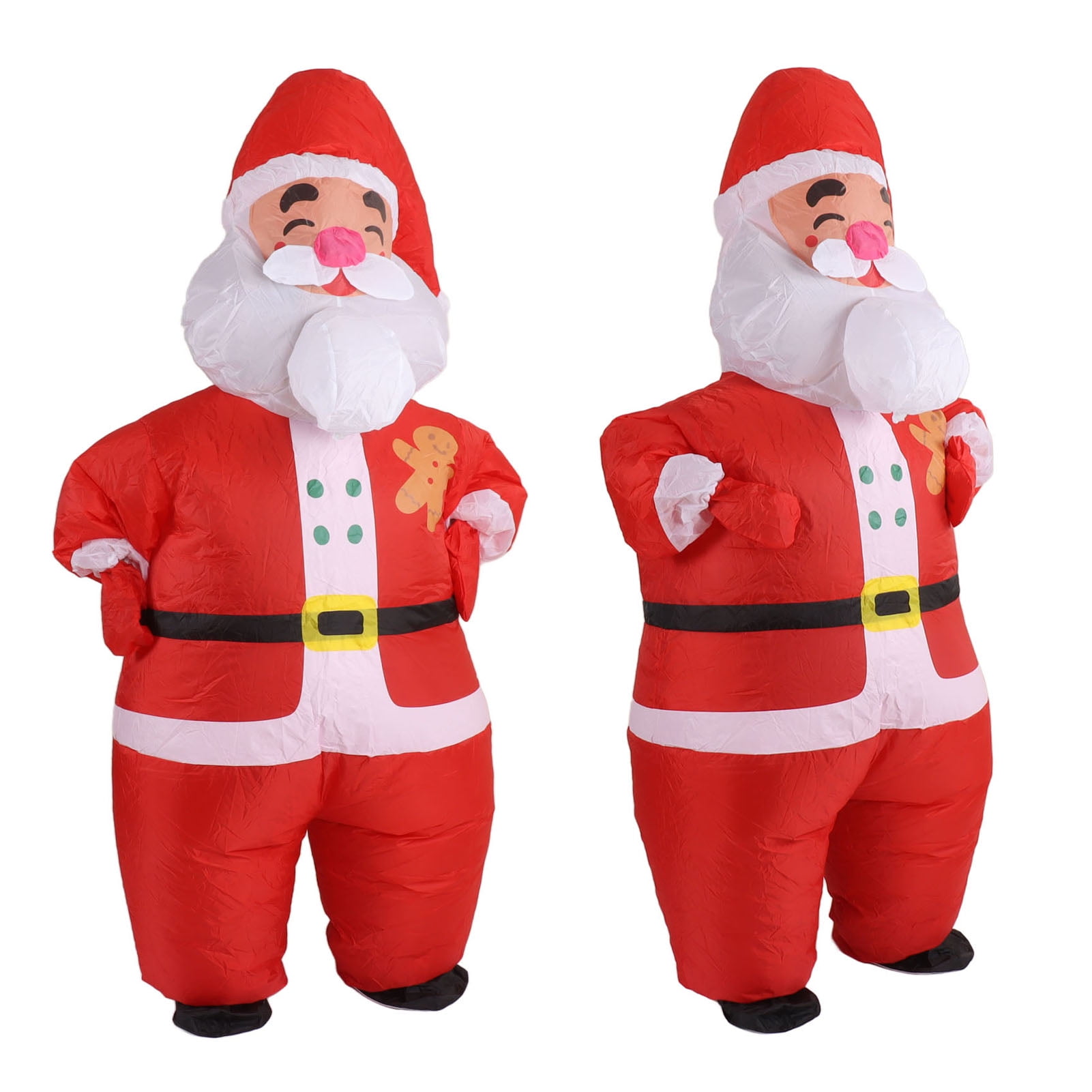 Kids Inflatable Santa Costume - Blow Up Christmas Suit For Boys & Girls, Halloween Cosplay, Battery Operated Fan - View #3