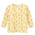 thumbnail image 6 of PWPSG Kids Easter Shirts 2026 Cute Rabbit Bunny Print Pullovers 3/4 Sleeve Crewneck Blouses Lightweight Summer Casual Shirts Funny Egg Graphic Tees for Girl Yellow 5-6 Years, 6 of 6