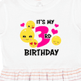 thumbnail image 4 of Inktastic Its My 3rd Birthday with Smiling Emoticons Girls Toddler Dress, 4 of 5