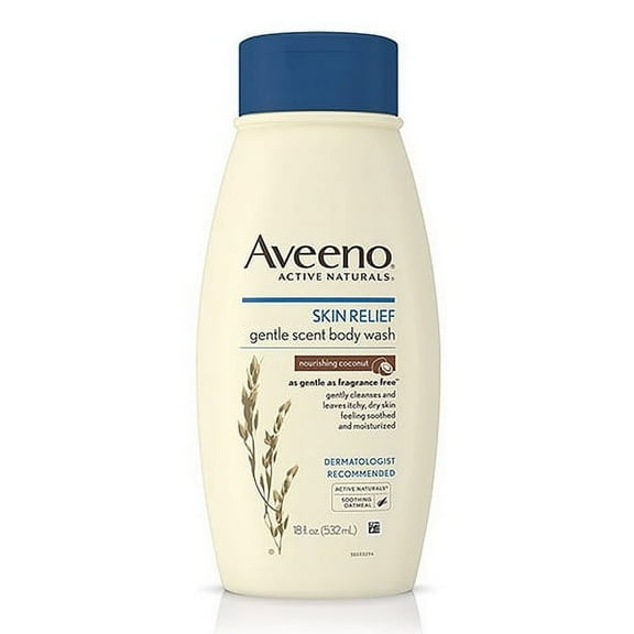 Aveeno Skin Relif Gentle Scents Coconut Body Wash, 18 Oz