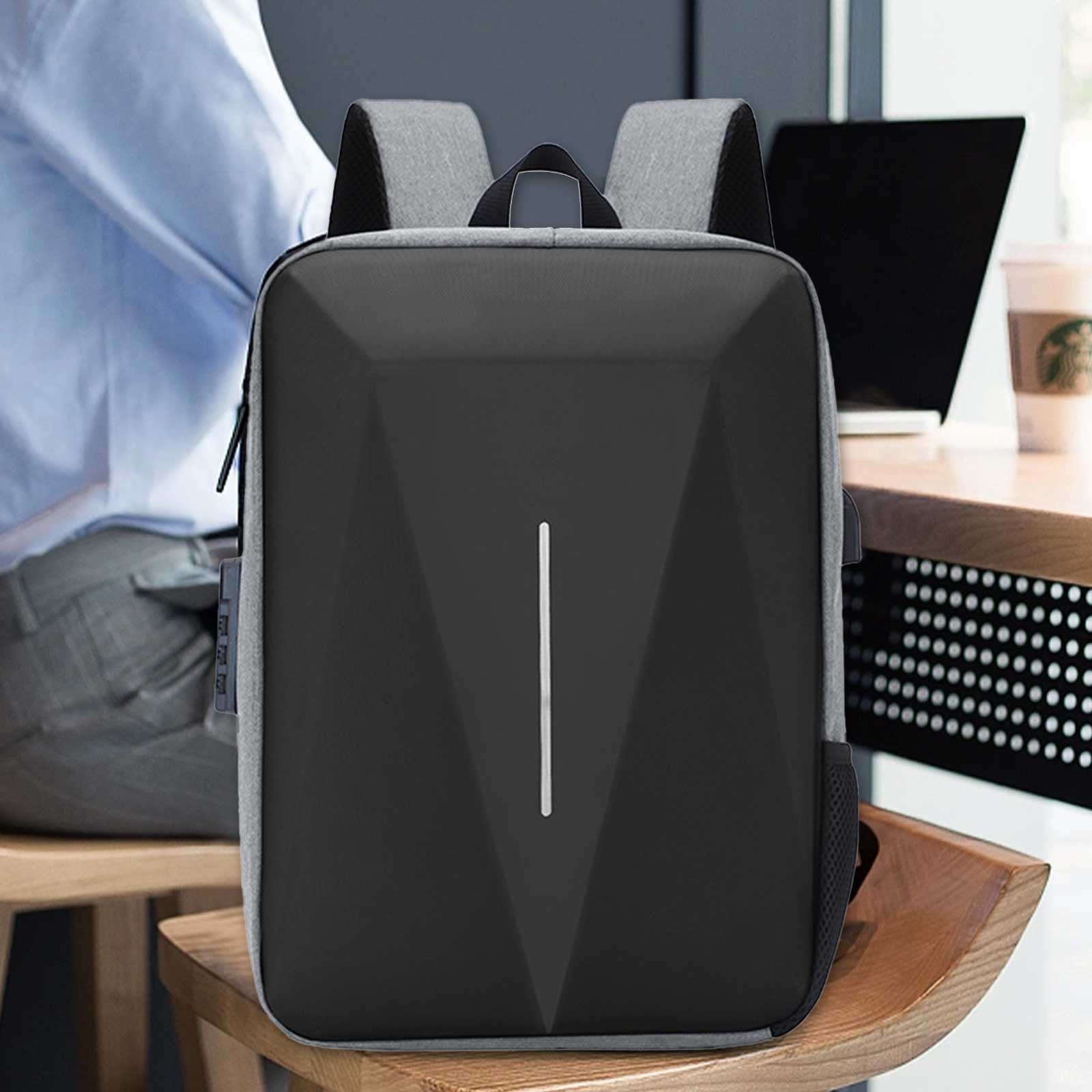 15 inche laptop backpack for women Premium 15” Leather Dual-Compartment Laptop Backpack main image 1