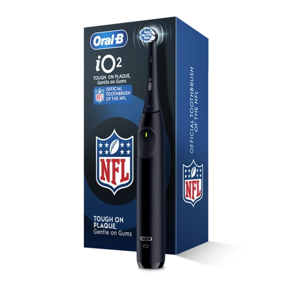 Oral-B Rechargeable Electric Toothbrush,NFL Edition iO2, 3 Cleaning Modes, Automatic Pressure Sensor to Protect Gums