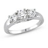 1 Carat T.W. Diamond Three-Stone Engagement Ring in 14kt White Gold, IGL Certified
