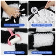 thumbnail image 6 of CozyDesg Shag Area Rugs,5'x8' Soft Fluffy Floor Rugs Checkered Carpet，Washable Area Rugs for Living Room Bedroom Decor,Black & White, 6 of 7