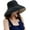 Lant001-black, variant on Women Wide Brim Sun Hats Metal Wired Edge Summer UV Protection Beach Fishing Hat for Hiking Garden Travel Chin Strap
