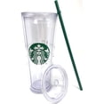thumbnail image 2 of Vaso Starbucks Clear Venti Cold Cup de 700 ml con pajita verde, 2 of 3