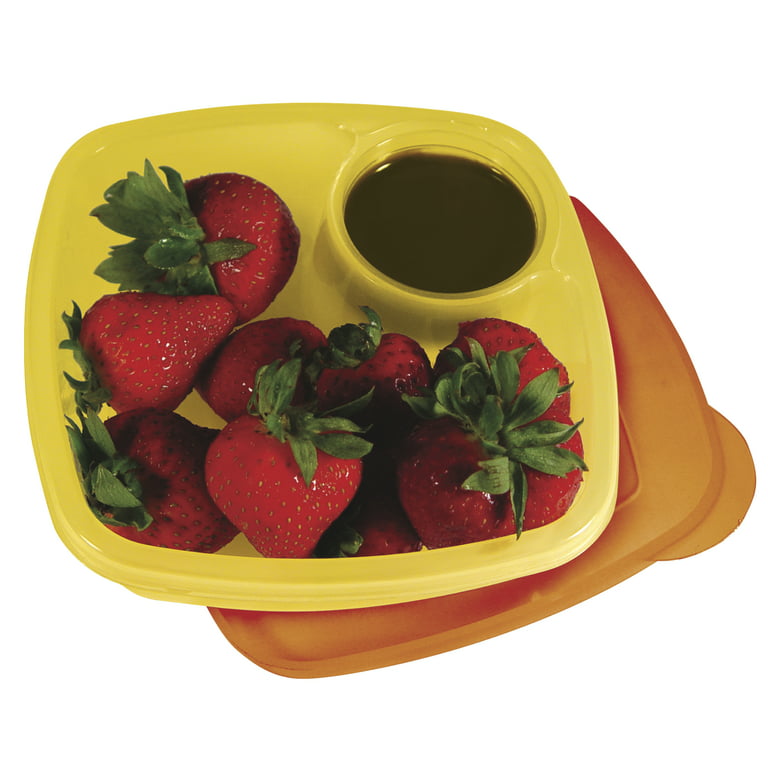 Take A Dip 2 the Side Lunch Container - 3 PACK Food Storage Snack Container  for Lunch, Kids, Portion Control, On the Go