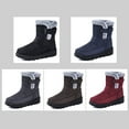 thumbnail image 5 of High Top Winter Snow Boots for Women Hook and Loop Waterproof Furry Lined Platform Fashion Ankle Booties, 5 of 7