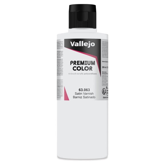 Vallejo Premium Airbrush Varnish - Satin, 200 ml