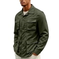 thumbnail image 6 of GrmtClth Men's Cargo Jacket Lapel Collar Button Down Long Sleeve Tops Lightweight Utility Coat Multi Pockets Casual Outdoor Workwear Outerwear, 6 of 9
