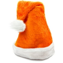 Ultra Soft Plush Christmas Orange Santa Hat Costume Accessory