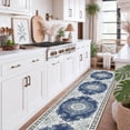thumbnail image 5 of 2'x10' Boho Runner Rug,Modern Faux Wool Washable Rugs Runner for Hallway Non-Slip Long Kitchen Rug, Vintage Low Pile Indoor Carpet for Porch Laundry Entryway Entrance, 5 of 7