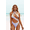 White, variant on Meloriaswim Solid Blue color padded hollow metal rings connected sexy halter one-piece bikini