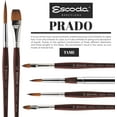 thumbnail image 4 of Escoda Prado Tame Synthetic Brush - Filbert, Short Handle, Size 1, 4 of 5