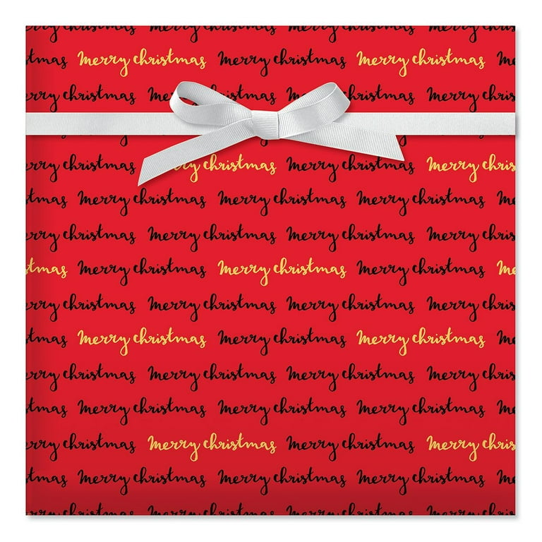 Cheers to Holidays Jumbo Rolled Double Sided Gift Wrap Paper - 1 Giant Roll,  23 W x 32' L 