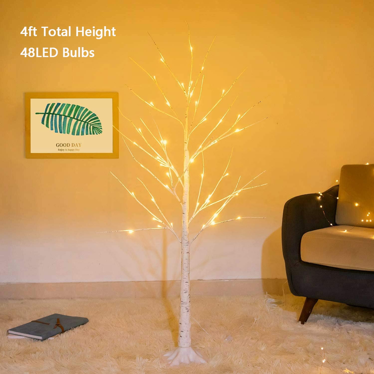 Bolylight LED Birch Tree 4/6/8ft LED Trees Christmas Decorations Lighted Tree US 