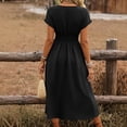 thumbnail image 4 of Women's Casual Dresses Solid Colour Sweet Dress for Women for Everyday Wear Classic Beach Dress, 4 of 4
