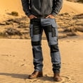 thumbnail image 2 of LODIENY Men Slim Fit Cargo Pants Abrasion Resistant Functional Outdoor Sweatpants Straight Leg Hiking Trousers with Multi Pockets Gray L, 2 of 5