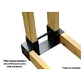 thumbnail image 7 of Red Hound Auto 2 Firewood Racks 2x4 Brackets Black Coated Heavy Duty Steel Indoor Outdoor Adjustable to Any Length Height Fireplace Fire Pit Lumber Board Wood Stacker Split Log Storage 2 Rack Set, 7 of 7