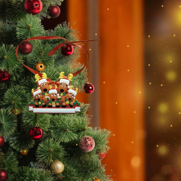 Personalized Reindeer Christmas Ornaments, DIY Family Christmas Elk Deer Ornaments for Christmas Tree, Hanging Pendant Christmas Tree Decorations Gift Loot Bag Fillers