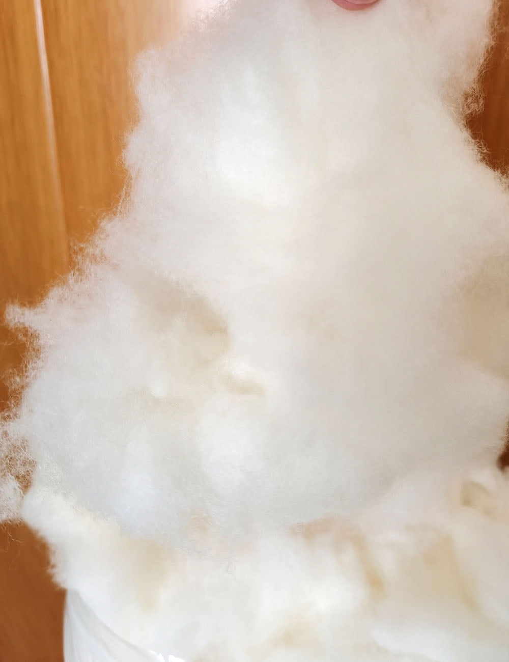 iMongol Carded Lambs Wool Stuffing Batting for Needle Felting, Knitted Toys, Crafts, Bright Creations, Pillow Filler, Stuffed Animals, Cushions,Super Clean Fine, Natural White(1lb)