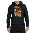 thumbnail image 2 of Wild Bobby, Golden Retriever Dog Portrait, Dog Lover, Unisex Graphic Hoodie Sweatshirt, Black, Small, 2 of 3