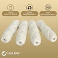thumbnail image 3 of Gaia Guy Silk Dental Floss Refill | Unflavored Natural Silk | 4 spools x 33yds | Compostable, Sustainable & Biodegradable Silk Flossing Thread & Eco-Friendly Packaging, 3 of 4