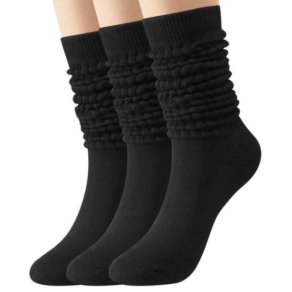 Socks Women, Long Winter Thigh High Boot Scrunch Socks, Warm Soft Slouchy Socks for Women Size 5-11