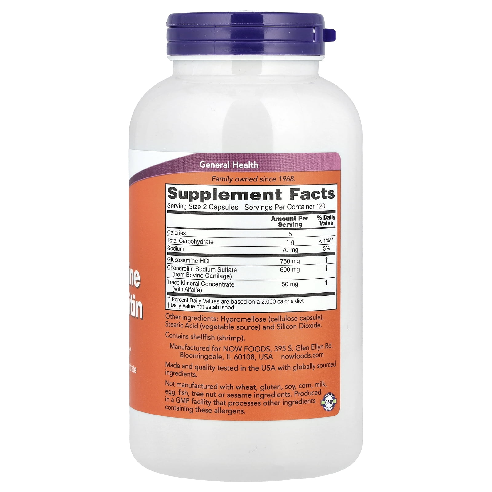 Glucosamine & Chondroitin with Trace Minerals - 240 Capsules