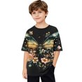 thumbnail image 5 of Shirts for Teens Girls Aesthetic Round Neck Tshirt for Boys Short Sleeve Shirts for Kids Floral Print Shirt for Girls 10-12 Blouse for Girls Size 14-16 New & Trending, 5 of 9