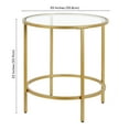 thumbnail image 4 of Evelyn&Zoe Sivil 20" Wide Round Side Table, Brass, 4 of 5