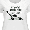 thumbnail image 4 of Inktastic Father's Day Dad My Lawn's Better than Your Lawn Women's Plus Size T-Shirt, 4 of 5