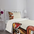 thumbnail image 3 of Ambesonne African Quilted Bedspread Set 2 Pcs, Hand Drawn Woman Art, Twin Size, Multicolor, 3 of 5
