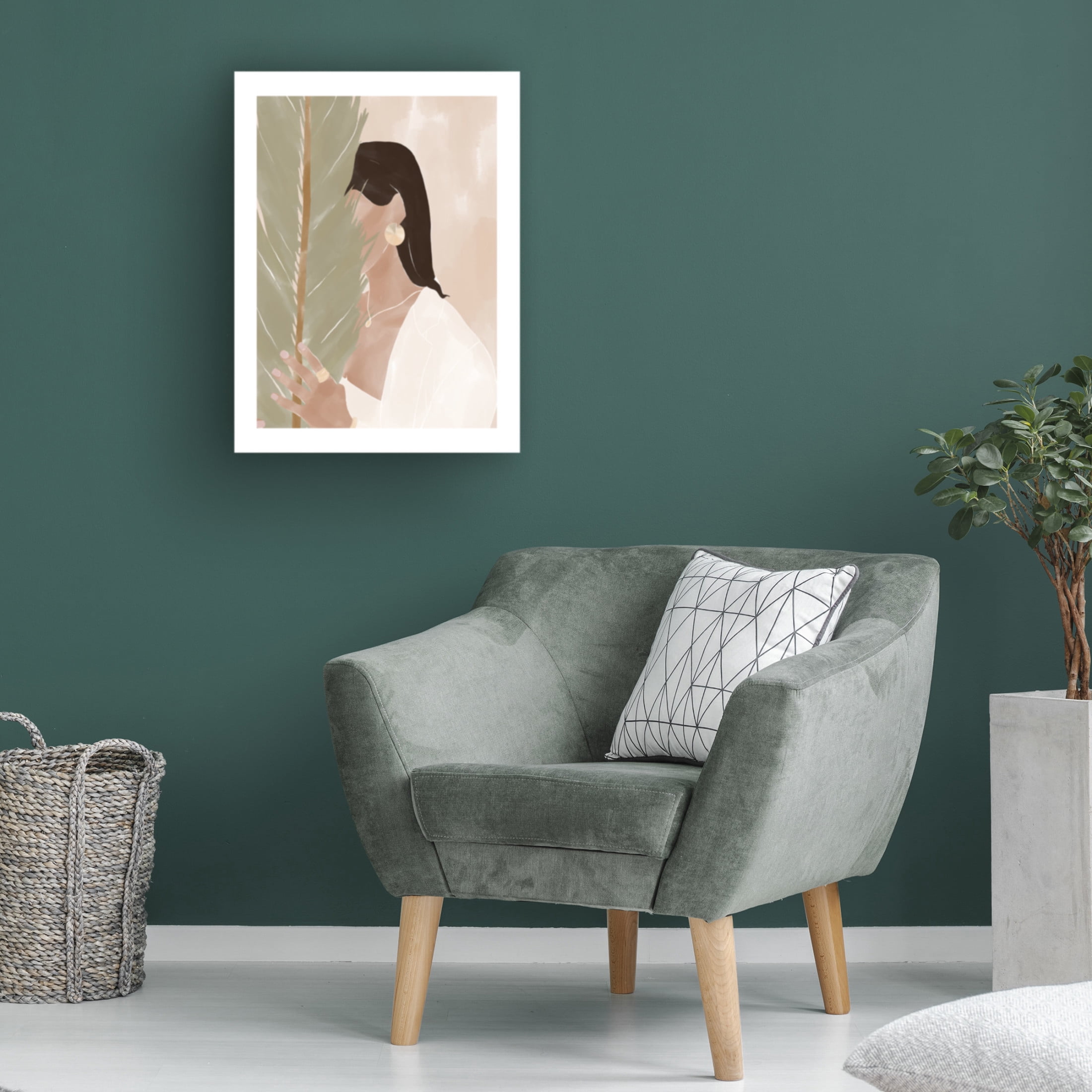 Trademark Fine Art Ivy Green Illustrations Plant Girl Canvas Wall Art