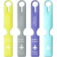 thumbnail image 1 of 4 Pcs Luggage Labels Suitcase Travel Tags Suitcase Identifier with Name Address Phone Number Labels Travel Accessories Anti-Lost Labels for Baggage Handbag, 1 of 4