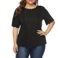 thumbnail image 3 of ZKCCNUK Women Casual Summer Plus Size Short Sleeve T Shirt Top Blouse Summer Plus Size Tops 2026, 3 of 9