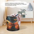 thumbnail image 5 of WOBOGO Star Red Butterfly Foldable Laundry Baskets with Carry Handle Zipper Closure Travel Bathroom College Dorm Essentials, 5 of 7