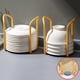 thumbnail image 3 of Organizador de tazones, soportes de platos ajustables, organizador de platos retráctil con asa for encimera de cocina, 3 of 6
