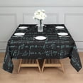 thumbnail image 3 of Math Equations Chemistry Symbols Black Pattern Square Tablecloth,Waterproof Square Table Cover,Wipeable Spillproof Washable Table Cover for Home Kitchen Party Decor 42"X42"(107x107cm), 3 of 6