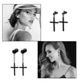 thumbnail image 4 of K-KED Corss Pendant Earrings Stainless Steel Hoop Stud Ear Delicate Jewelry Punk Men Hip Hot-5#, 4 of 8
