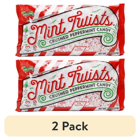 (2 pack) Atkinson's Mint Twists Crush Peppermint Gluten-Free Candy 8-oz