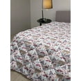 thumbnail image 2 of Paris Down Alternative Comforter, Floral Arrangement with Lavender Flowers on Soft Stripes City, Microfiber Quilt for All Season, 5 Sizes, Pale Green Lavender, by Ambesonne, 2 of 3