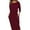 Wine, variant on Utoimkio Women's Plaid Long Sleeve Elegant Bodycon Dress Basic Casual Square Collar Midi Dresses for Women